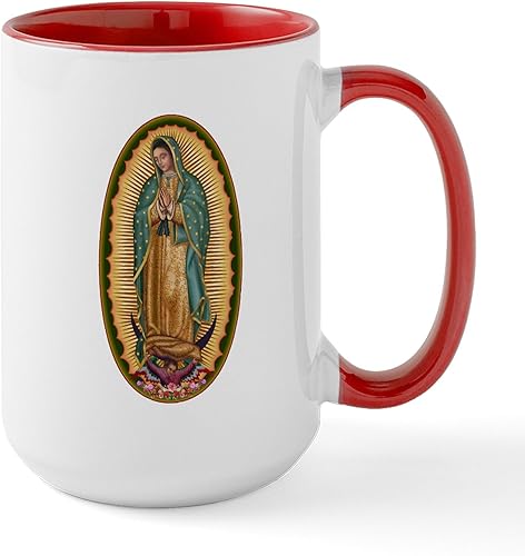 CafePress 12 Lady Of Guadalupe - Taza de cerámica para café (15.0 fl oz)
