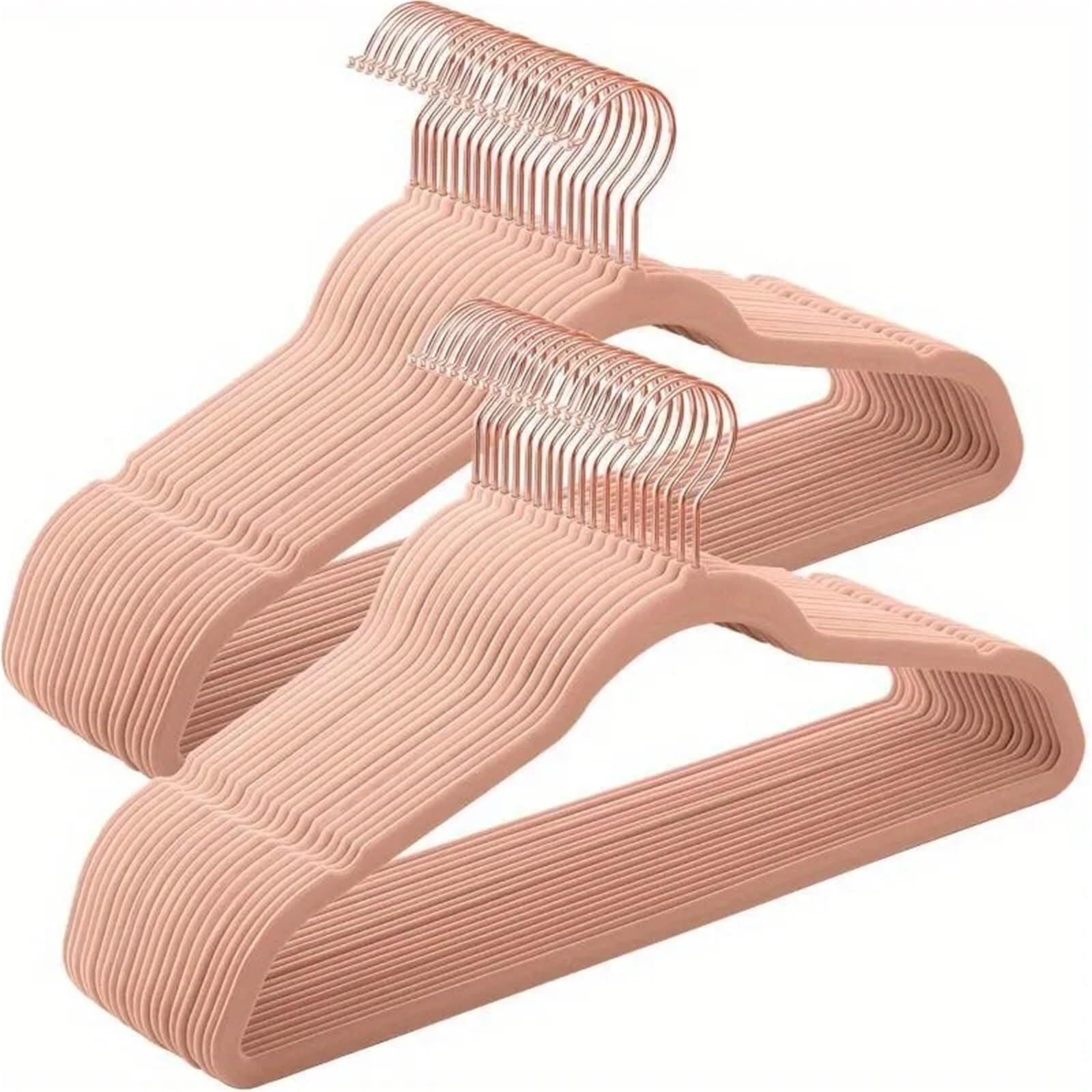 KleiderbüGel Samt 50er-Pack Samt-Kleiderbügel, rutschfest, Ultradünn, Platzsparend for Mäntel, Hemden, Kleider, Hosen Und Krawatten