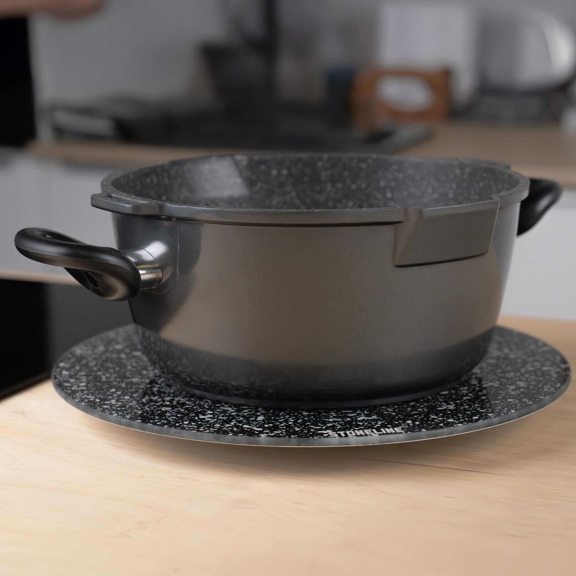 STONELINE Vassoio Girevole In Vetro Temperato 32 Cm – Piatto Rotante Lazy Susan Per Buffet, Formaggi, Torte E Antipasti