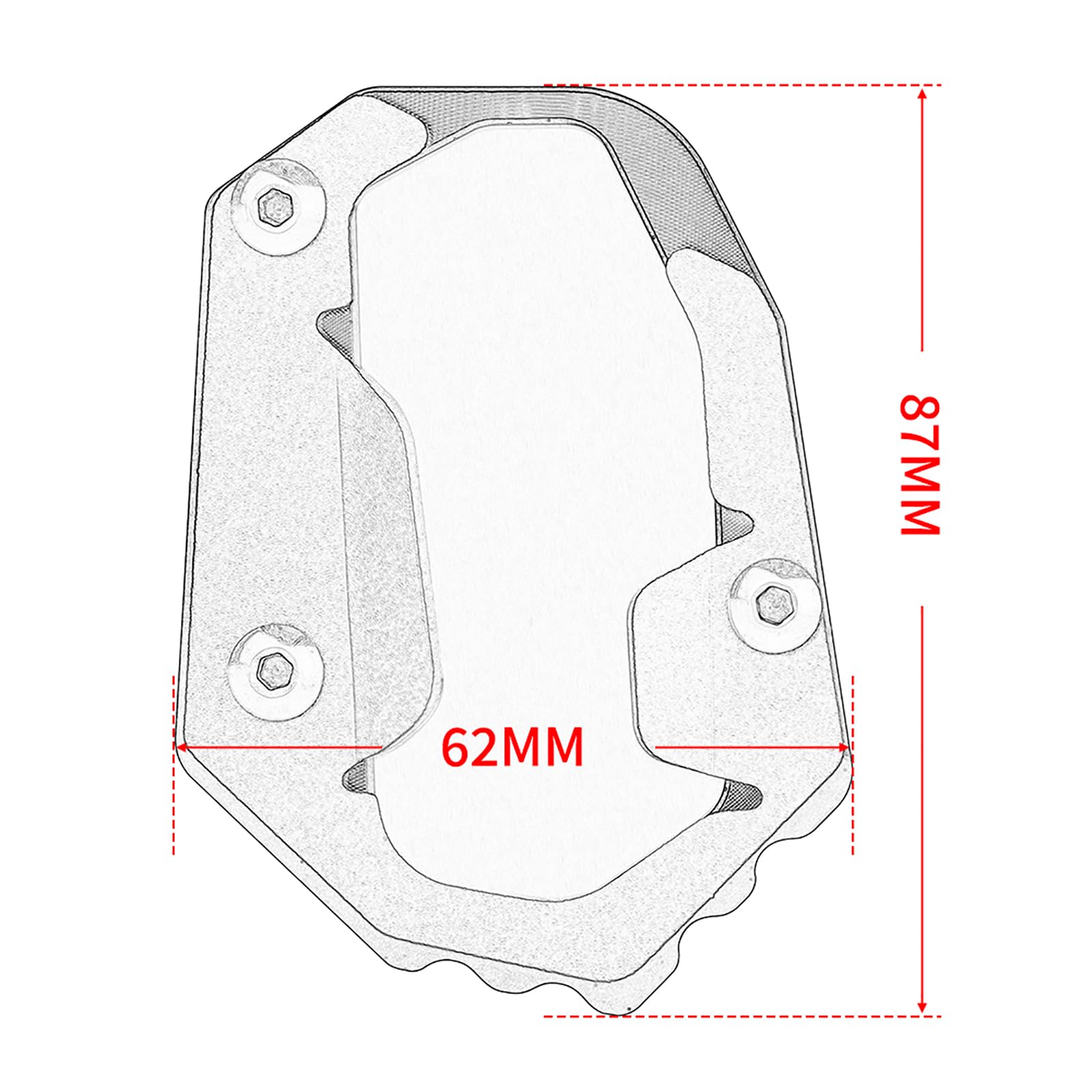 Per R1300GS R 1300 GS 2023 2024 2025 Moto Piastra Estensione per Cavalletto Laterale Moto Accessori (Titanio)