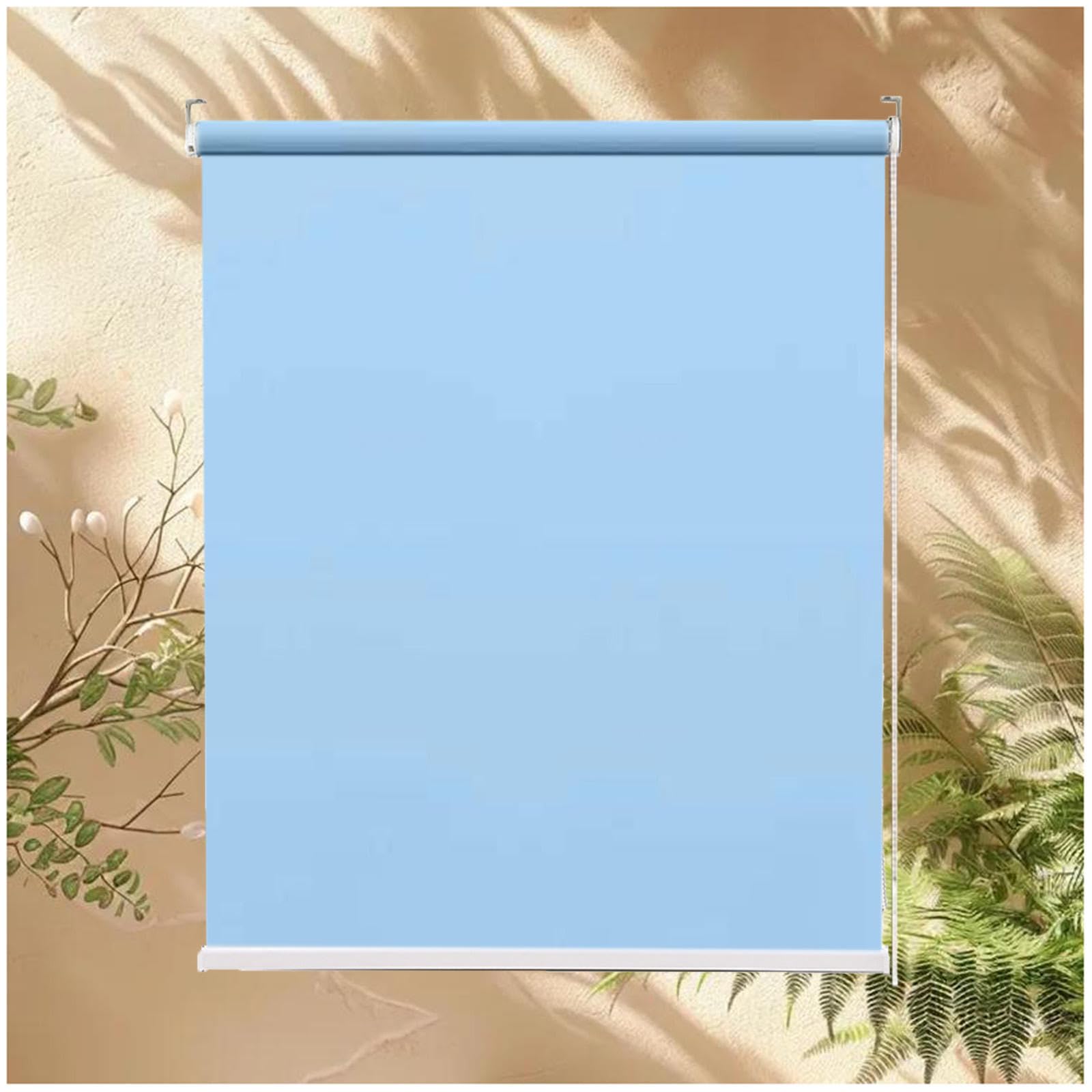 Rolety zaciemniające do okien przeciwsłonecznych, roleta termiczna, rolety przeciwsłoneczne do biura, odporne na promieniowanie UV 99%, niebieskie 130 x 210 cm / 51 x 82,5 cala