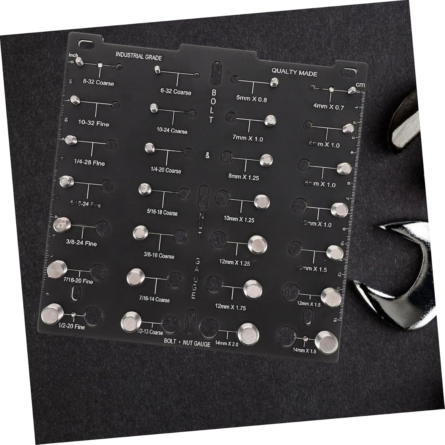 Screw Size Gauge Nut and Bolt Thread Gauge Bolt Thread Identifier for Accurate Measurement