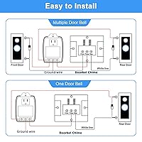 Vista 2 de Transformador de 24 voltios, transformador de CA de 40 VA con fusible PTC, compatible con timbre Ring y termostato, compatible con Nest, Ecobee