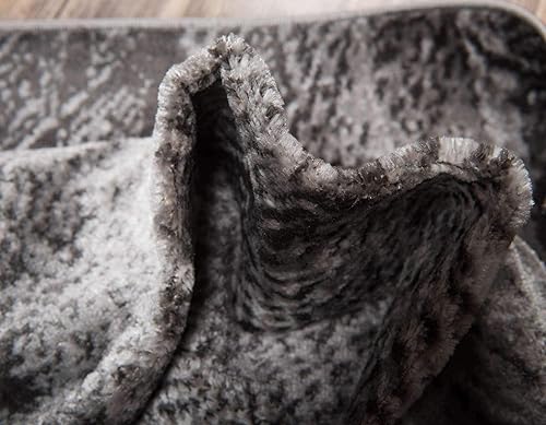 Miniatura 7 de Sofia, tapete clásico de diseño abstracto., Polipropileno, Gris oscuro