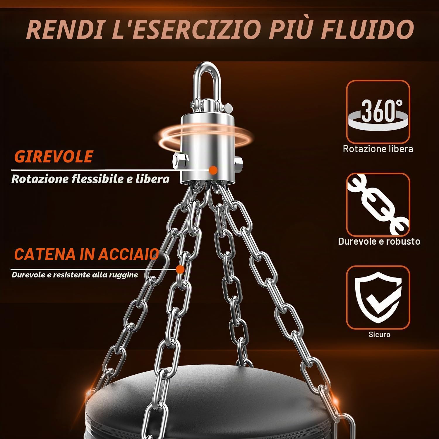 Sacco da Boxe per Adulti Set Completo, 120cm Sacco da Punching Pesante con Guantoni da 12 oz, Bende per Mani 5m, per MMA Karate Taekwondo Boxe Allenamento Casa Palestra - Da Riempire