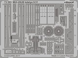 Eduard EDU73593 1:72 Color PE - MiG-29UB Fulcrum Izdelye 9.51 Detail Set (for use with The Trumpeter Model kit) [Model KIT Accessory]