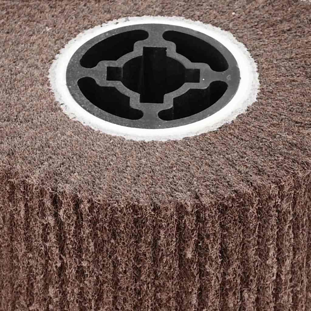 Juego de 3 rollos de papel de lija marrón de 12 x 12 x 10 cm, fibra sintética, disco de papel de lija para madera, metal y plástico, pulido con mecanismo de bloqueo de cámara para lijadora
