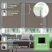 Vista 4 de Persianas motorizadas, persianas automáticas sin taladro, persianas enrollables inalámbricas, persianas eléctricas para ventanas de interior, tela