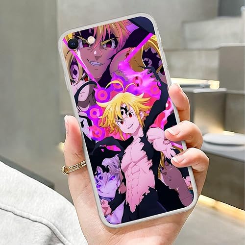 Miniatura 5 de LVTFCO Para Samsung Galaxy A52 5G, Anime Los Siete Meliodas Pecados Mortales #06 Transparente Protector Suave Silicona A Prueba De Golpes Suave TPU