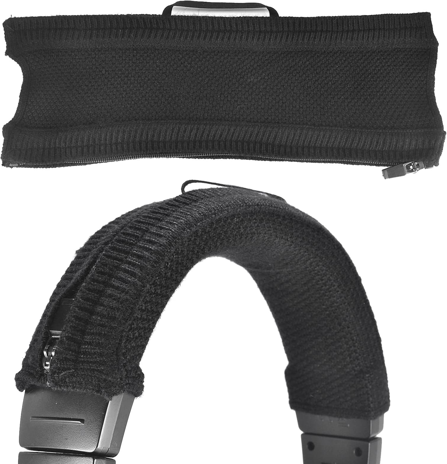 Yizhet Headset Band Cover, Knit Fabric Headphone Headband Cover, Universal Headphone Band Cover Protector Compatible with Bose Beats Sony Headset, Black