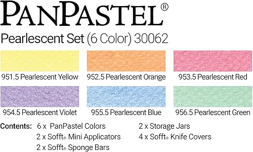 Miniatura 3 de PanPastel 30062 Juego de 6 colores pastel ultra suaves para artistas, nacarados con herramientas suaves