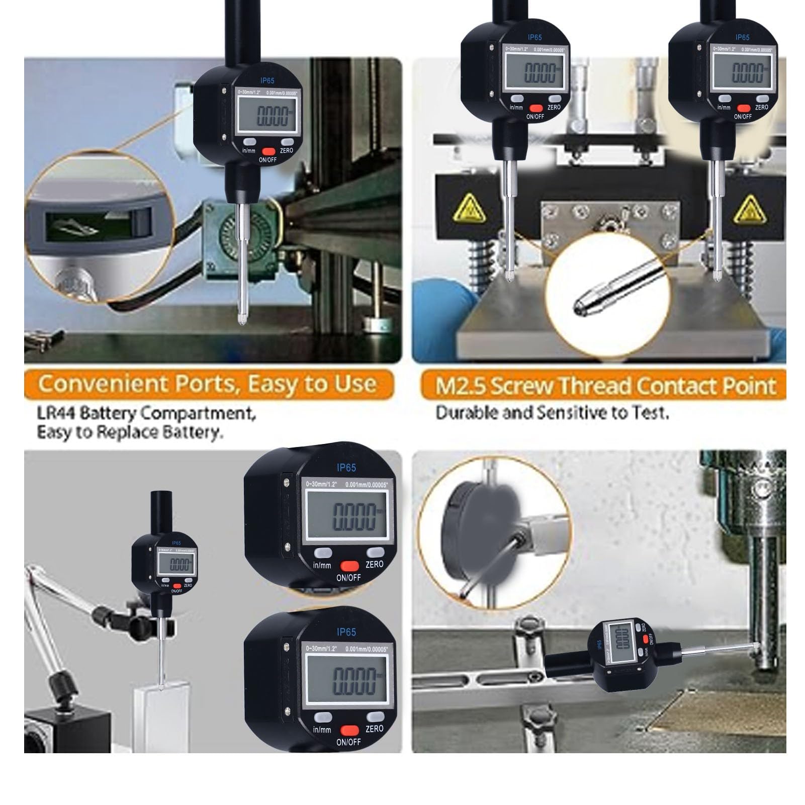 Indicador de Esfera Digital IP65 Resistente Al Agua 0-30 Mm