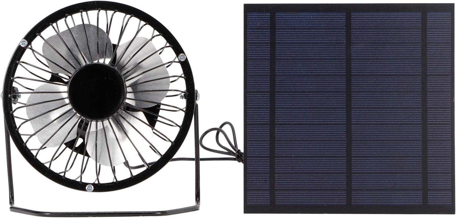 Solar Panel-Powered Mini Exhaust Fan, Portable Cooling Fan Ventilation Equipment for Greenhouses, Motorhomes, Chicken Coops, Dog House and Outdoor Activities