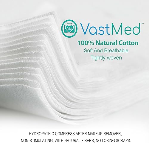 Miniatura 4 de 200 esponjas de gasa Capra de algodón de alta calidad, 8 capas, 3 x 3 pulgadas, esponjas de gasa absorbente tejidasno estériles, ideales para