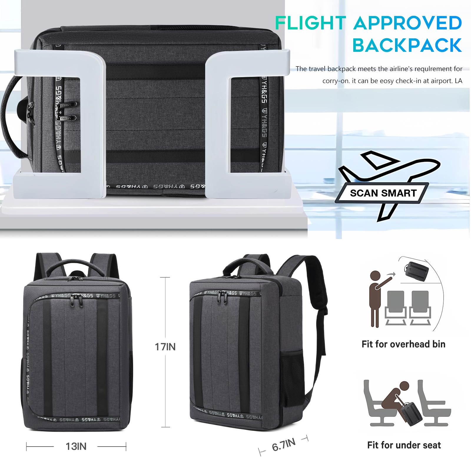 Mochila de viaje para PS5, funda protectora para ordenador portátil de 17,3", mandos, discos de juego y otros accesorios para juegos, estuche de transporte PS5 con varios bolsillos, Negro, Moda,,