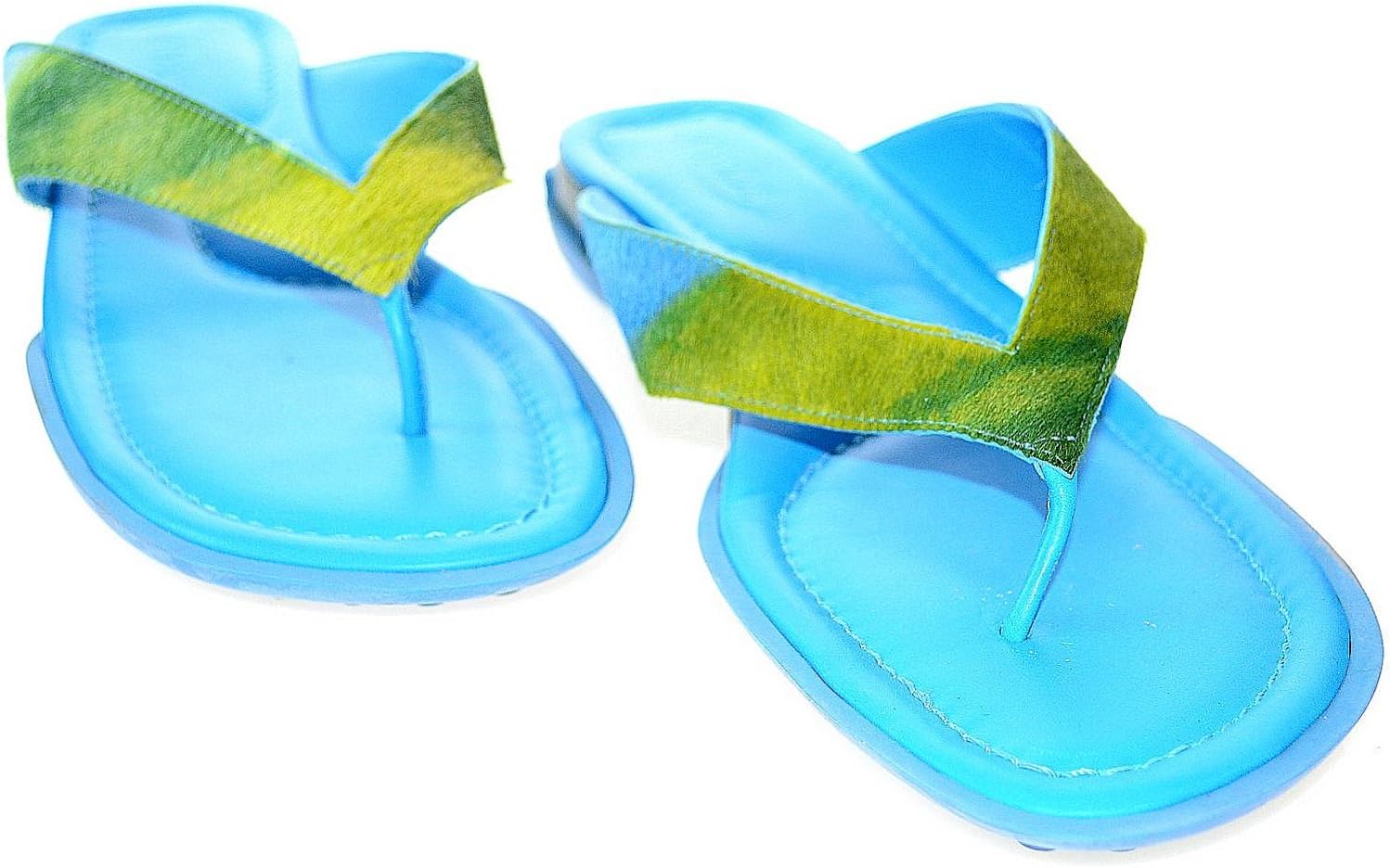 Tod's Women's Infradito Sandalo F.Shell Leather Green Sandals Sz 39 U6M002