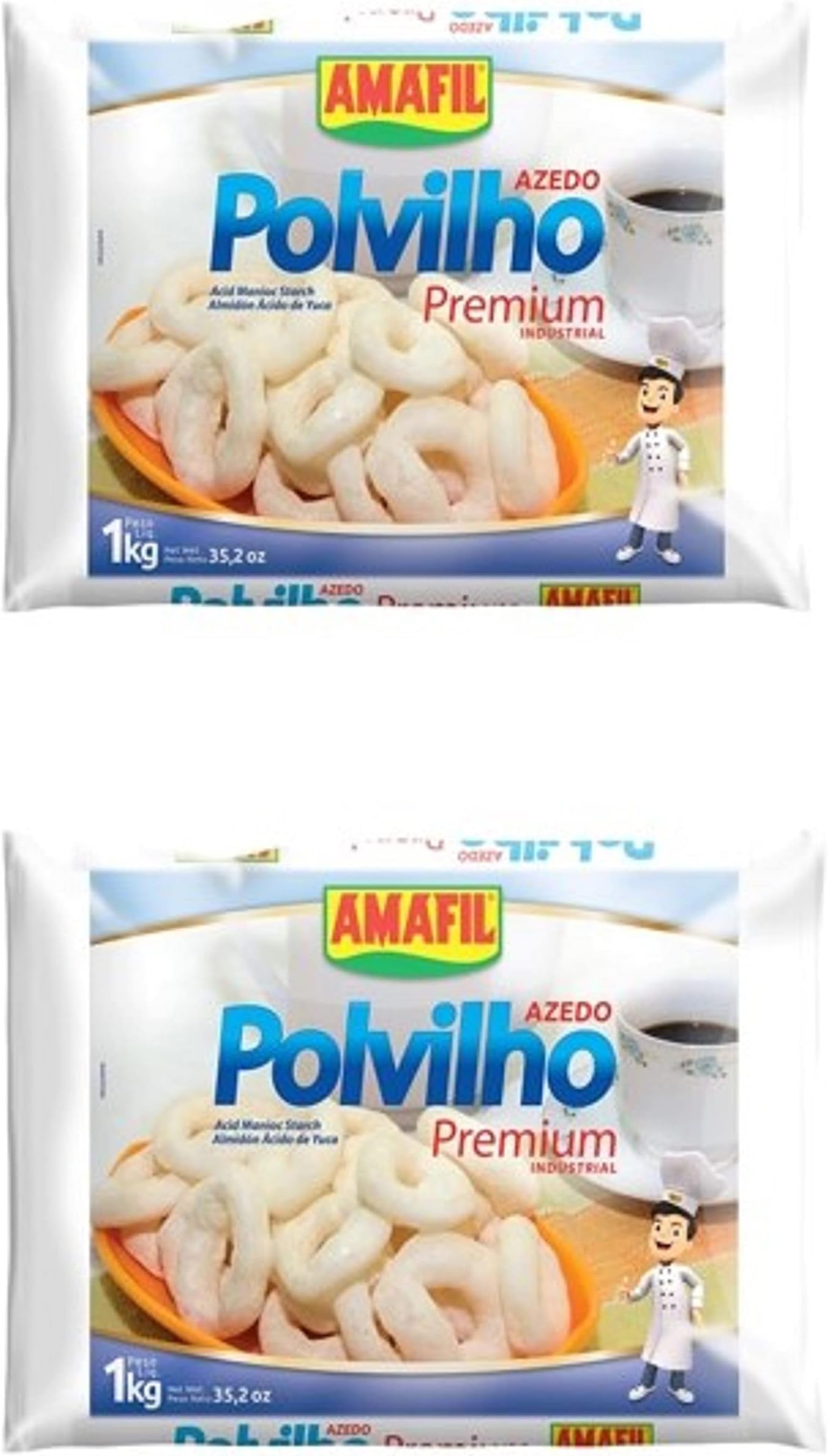 Sour Manioc Starch Premium| Polvilho Azedo Premium, 35.2 Oz (Pack of 2)