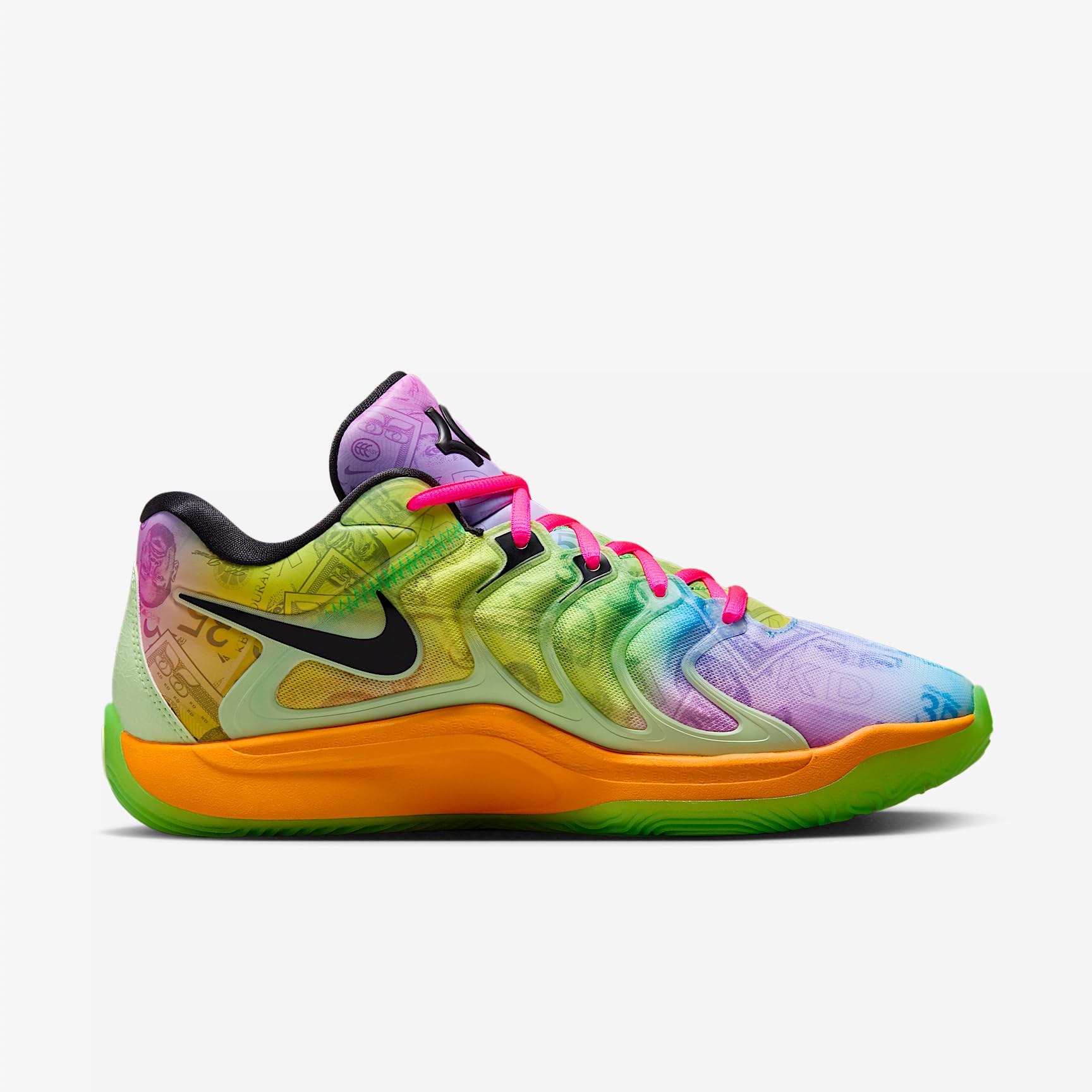 KD17 Basketballschuhe (HF1811-700, Barely Volt/Hyper Pink/Total Orange/Baltic Blue)