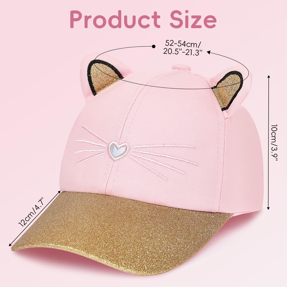 Dziecięca czapka bejsbolowa, koński ogon, czapka bejsbolowa dla dziewcząt, 52-54 cm, regulowana czapka z daszkiem, czapka z daszkiem, ochrona przed promieniowaniem UV, letnia czapka golfowa