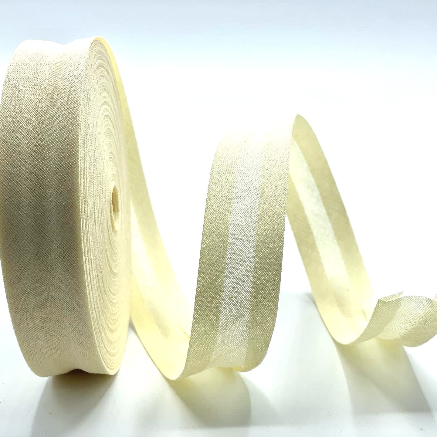 Superior Quality Cream Cotton Bias Binding 25mm (1") -25 Metres