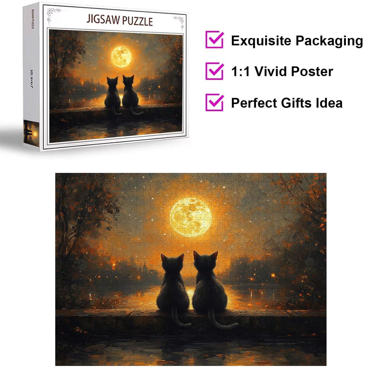 Puzzle dla dorosłych 2000 elementów trudne wyzwanie, księżyc, n-903