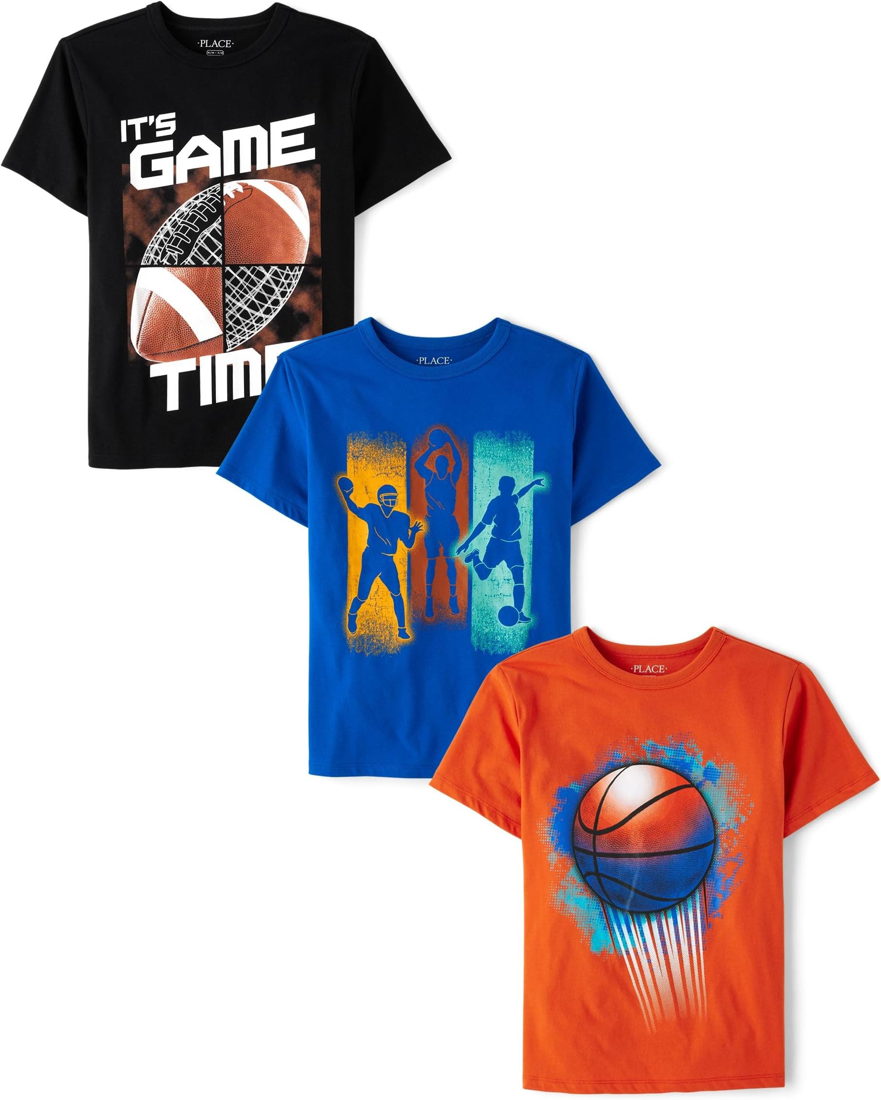 The Children's PlaceBoys' Sports Short Sleeve Graphic T-Shirts, Multipacks
