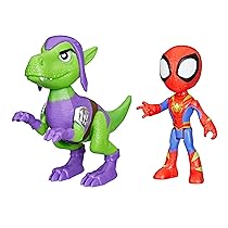 Hasbro Marvel Spidey e i Suoi Fantastici Amici, Dino-Web, Set di Action Figure di Spidey e Goblin Raptor