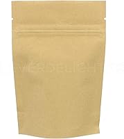 Vista 1 de CleverDelights Bolsas de pie Kraft - 2oz - Paquete de 1000 - 4 x 6 x 2 pulgadas - Bolsa resellable