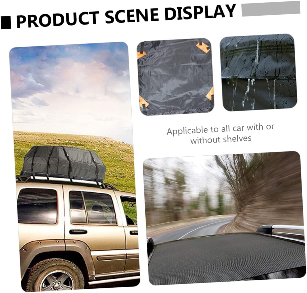 Vehicle Rooftop Cargo Bag Durable Oxford Cloth Easy to Install Auto Roof Storage Carrier for Cars Suvs Weather-Resistant Travel Organizer