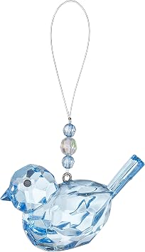 Blue Bird of Happiness 3 inch Acrylic Decorative Hanging Ornament