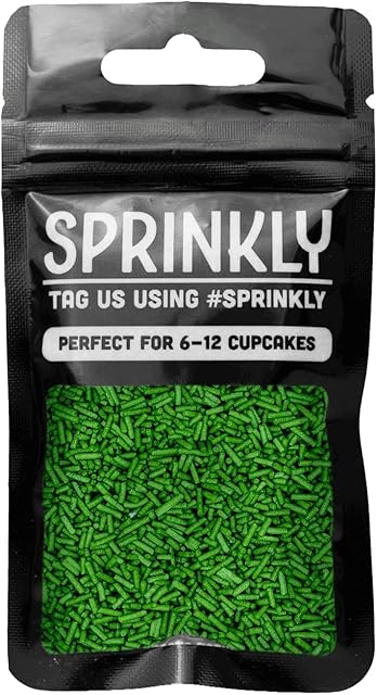 SPRINKLY - Matt Sugar Strands - Dark Green - 30g