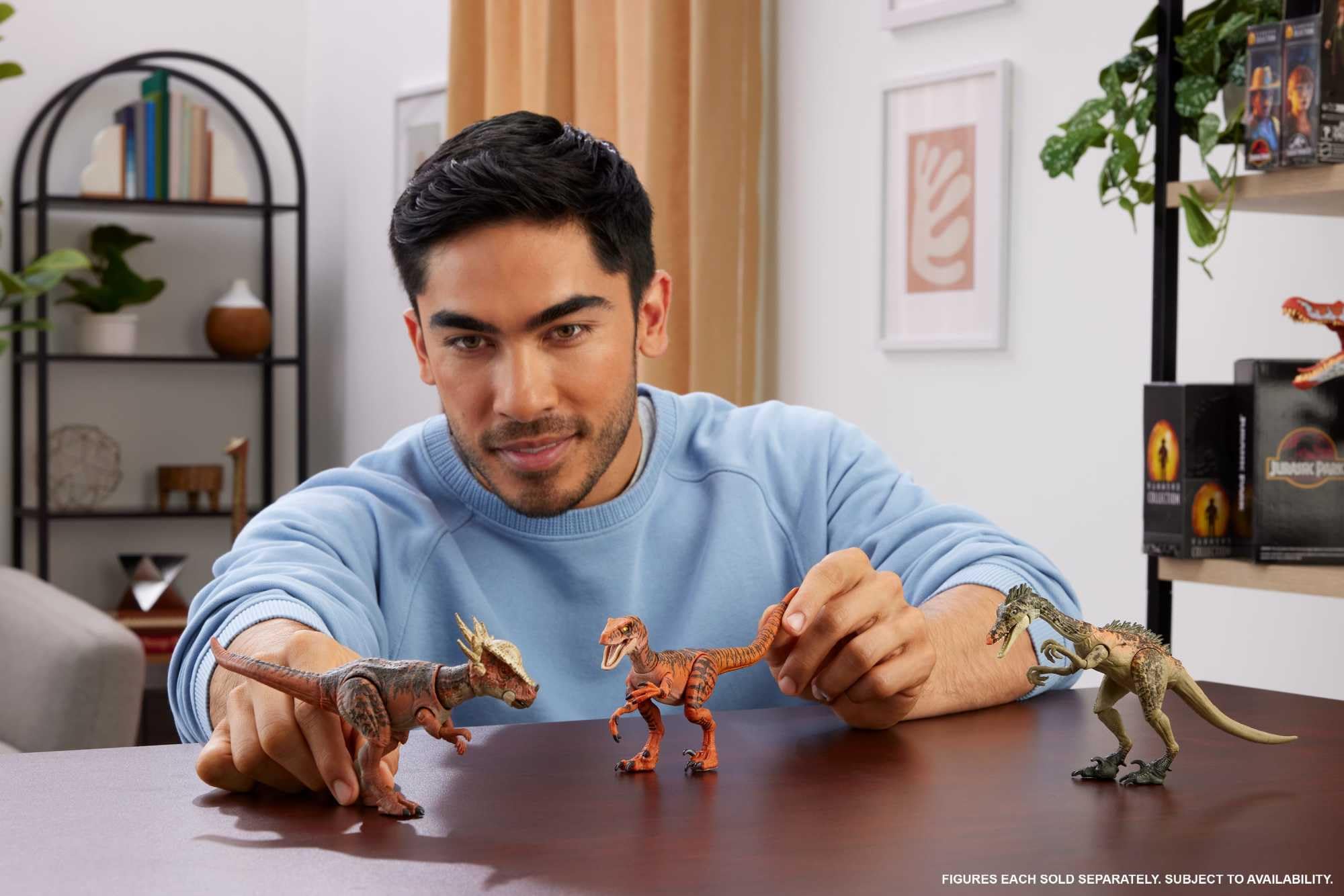 Mattel Jurassic World Hammond Collection, Dinosauro Troodon, dettagli autentici e articolazioni, per adulti e bambini dagli 8 anni in su, JDJ11, Nero