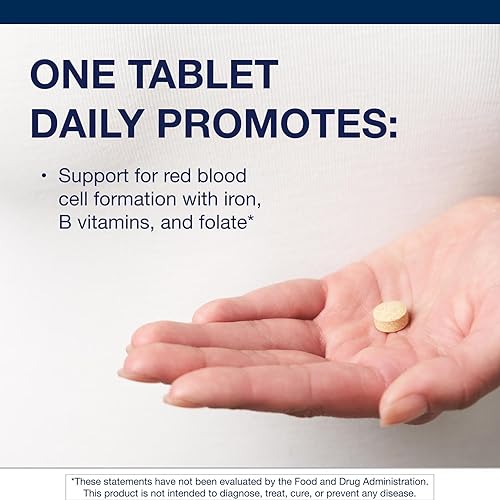 Miniatura 3 de Metagenics Hemagenics - Suplemento de hierro con vitamina B12, B6 y folato para ayudar a apoyar la función saludable de los glóbulos rojos, 180