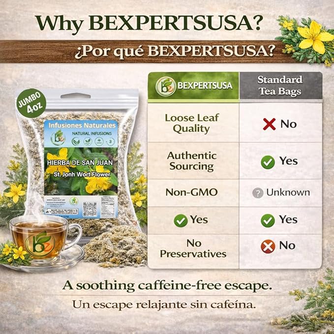 Té de Hierba de San Juan en hebras 4 oz natural vegano miniatura 7