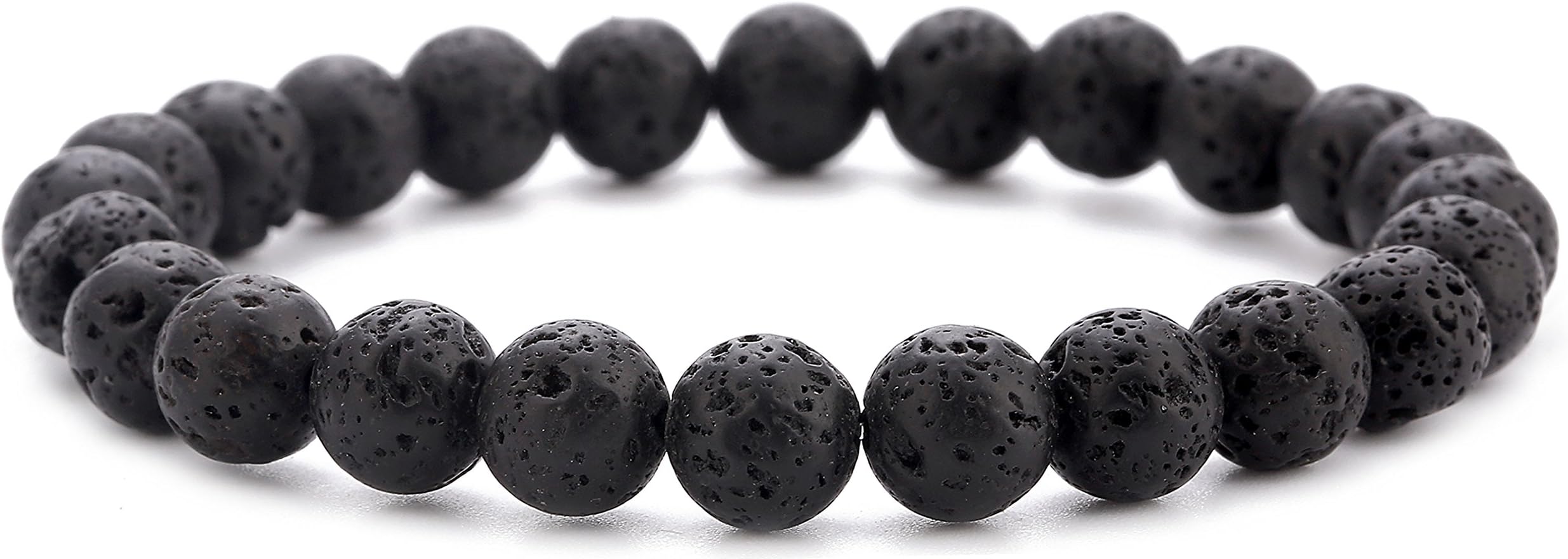 Hamoery - 8mm Agate Yoga Stretch Bracelet with Natural Stone Beads