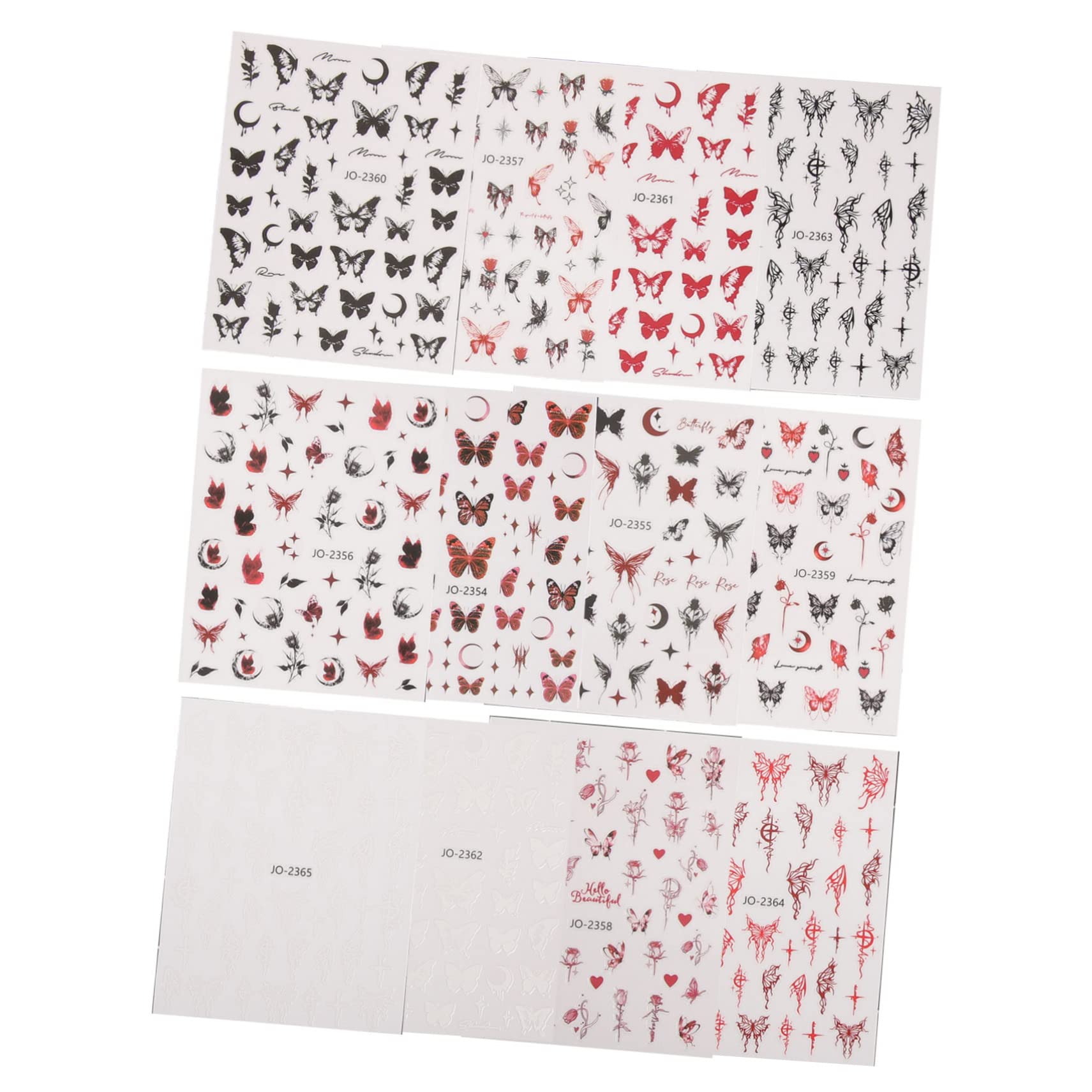 5 Series Pegatina De Oscura Rápido Condujo Para Pegatinas De Uñas Lirio Uñas De Los Pies Prensa- Clavo Ultravioleta Arte Calcomanías De Uñas Uña Pegatinas 12 Hojas*5
