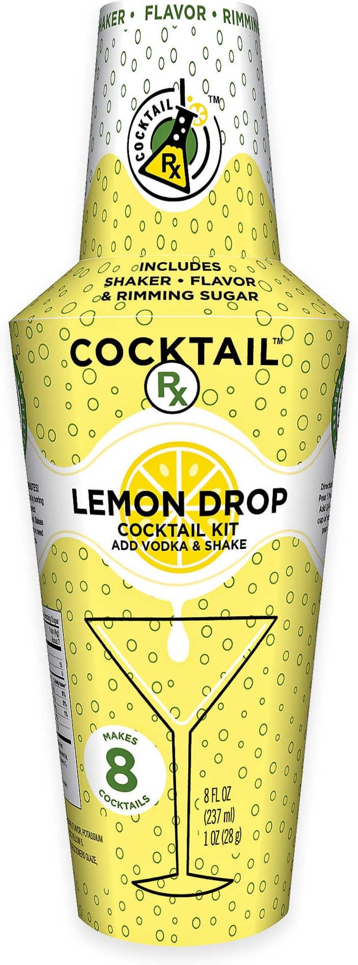 Cocktail Rx 6-Pack Lemon Drop Shaker Kit