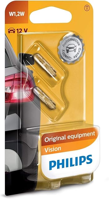 Philips Vision P21W Żarówka w kształcie kuli W1, 2W 13.50x9.50x13.50 biały