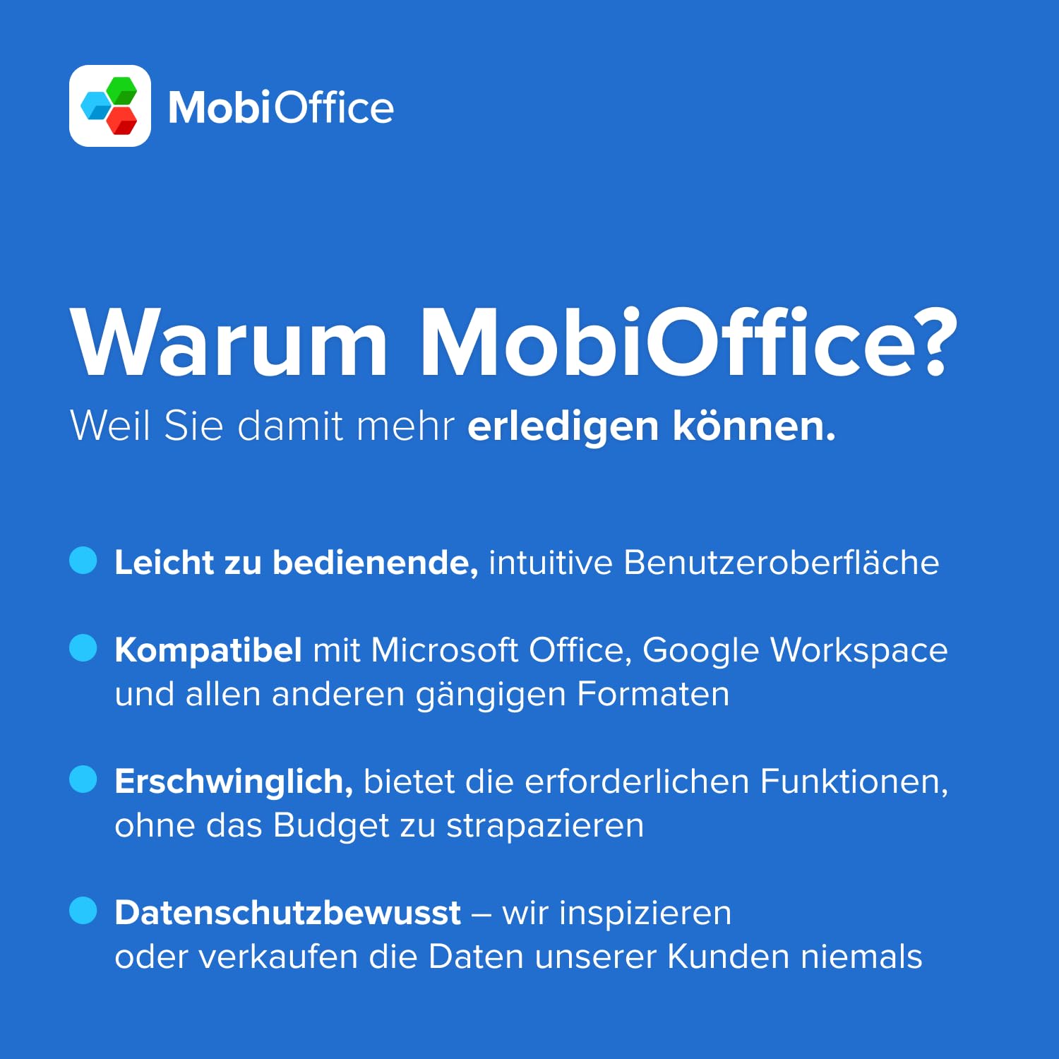 MobiOffice Lifetime: 4-in-1-Bürosuite für Windows | Lifetime-Lizenz | Textverarbeitung, Tabellenkalkulation, Präsentationen, E-Mail + kostenloser PDF-Reader
