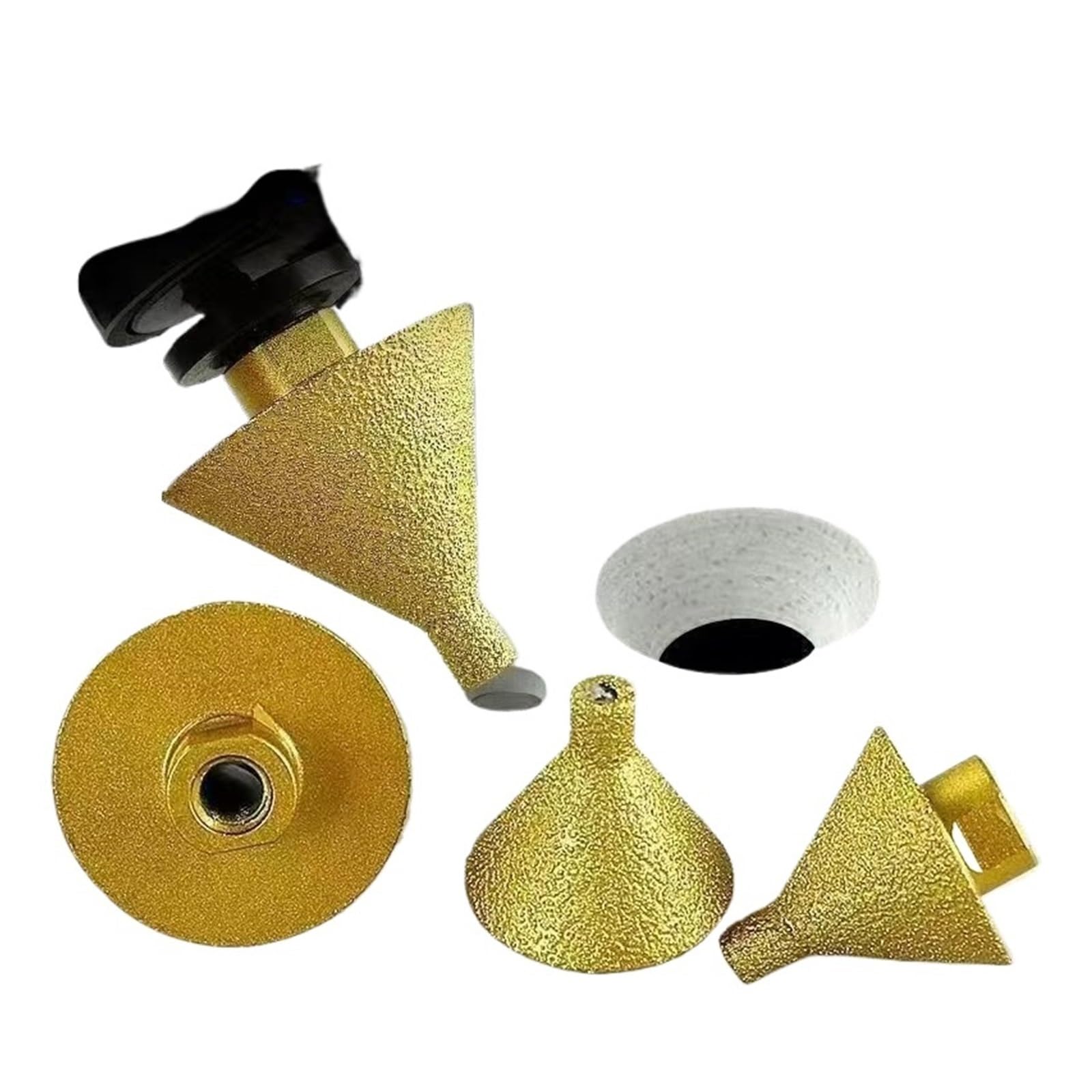 1 szt. Ściernica diamentowa-palcowa-M10 diamentowa końcówka do fazowania do kamienia-38mm/50mm stożkowa głowica szlifierska parasolowa