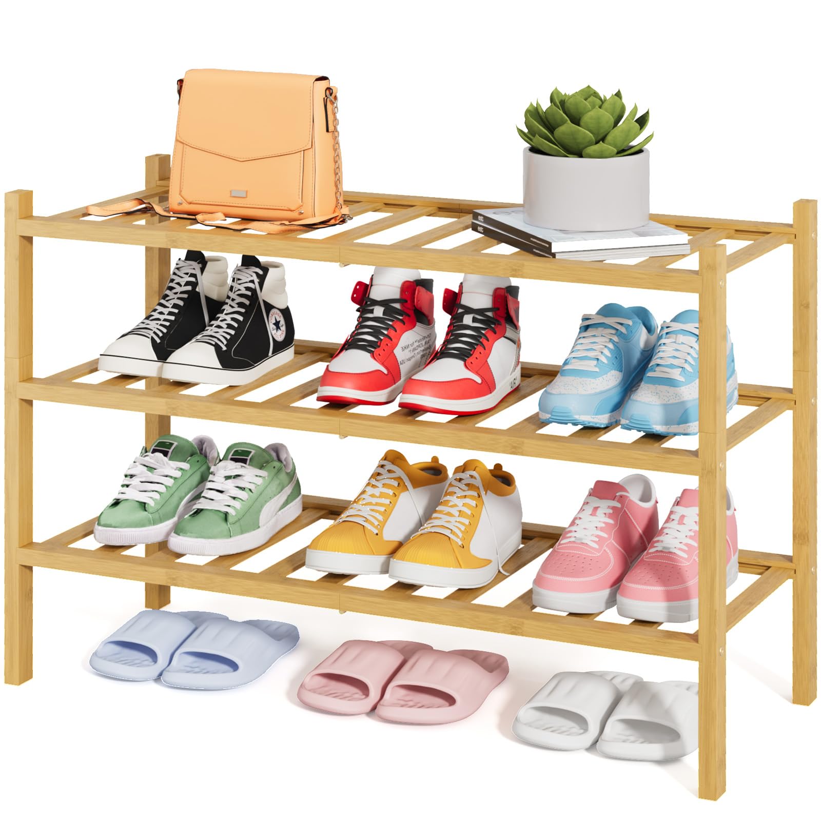 Kitsure Bamboo Shoe Rack