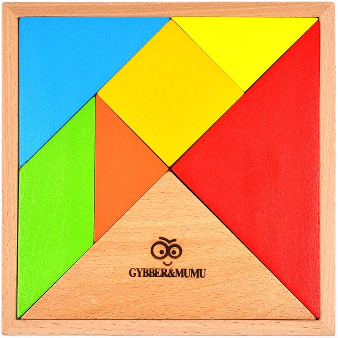 Wooden Colorful Jigsaw Development Tangram Jigsaw Puzzle