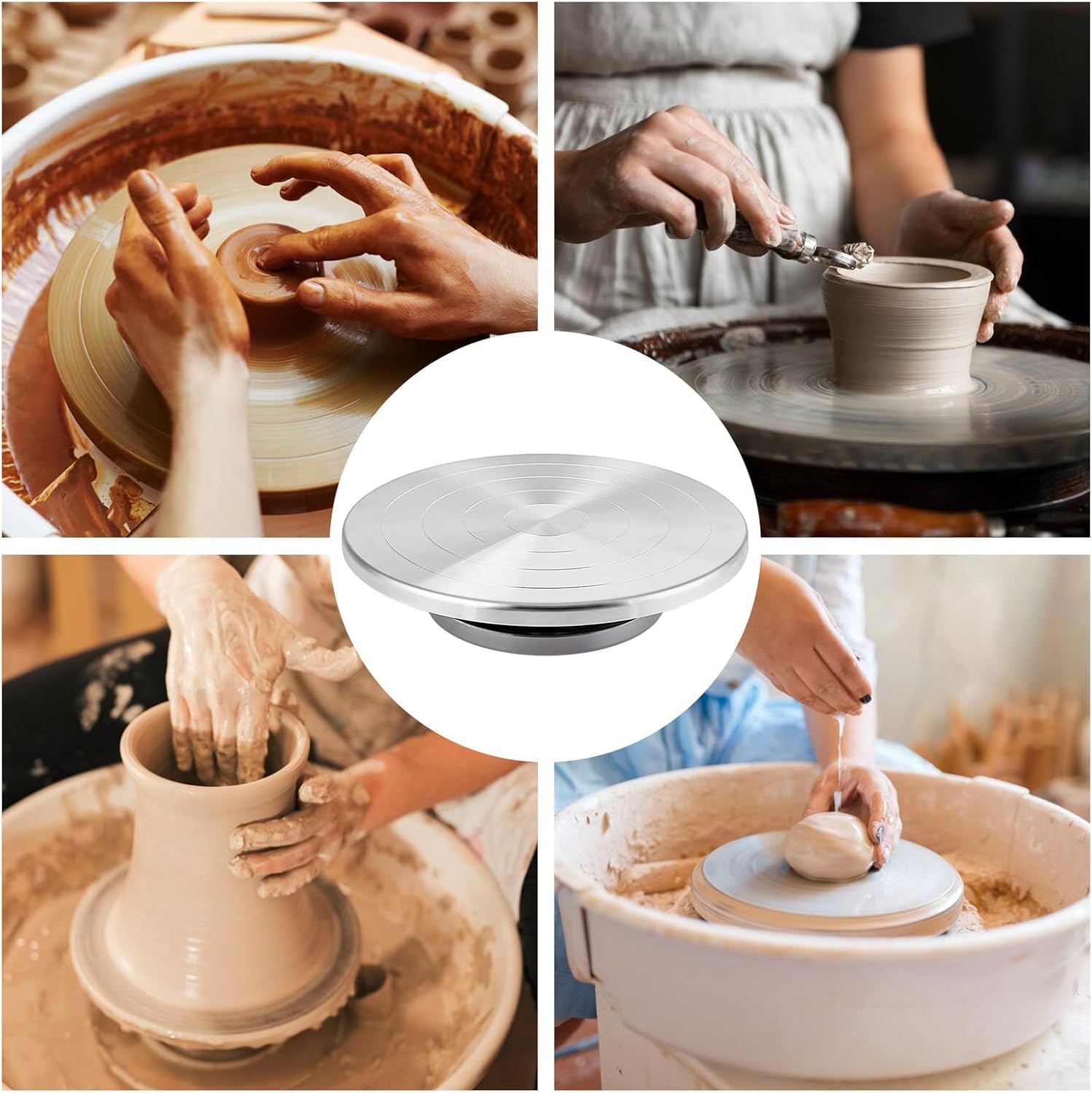 Craft Clay Piatto Girevole per Ceramica | Rotazione a 360° e Non Slip per Ceramiche, Figure di Argilla e Artigianato