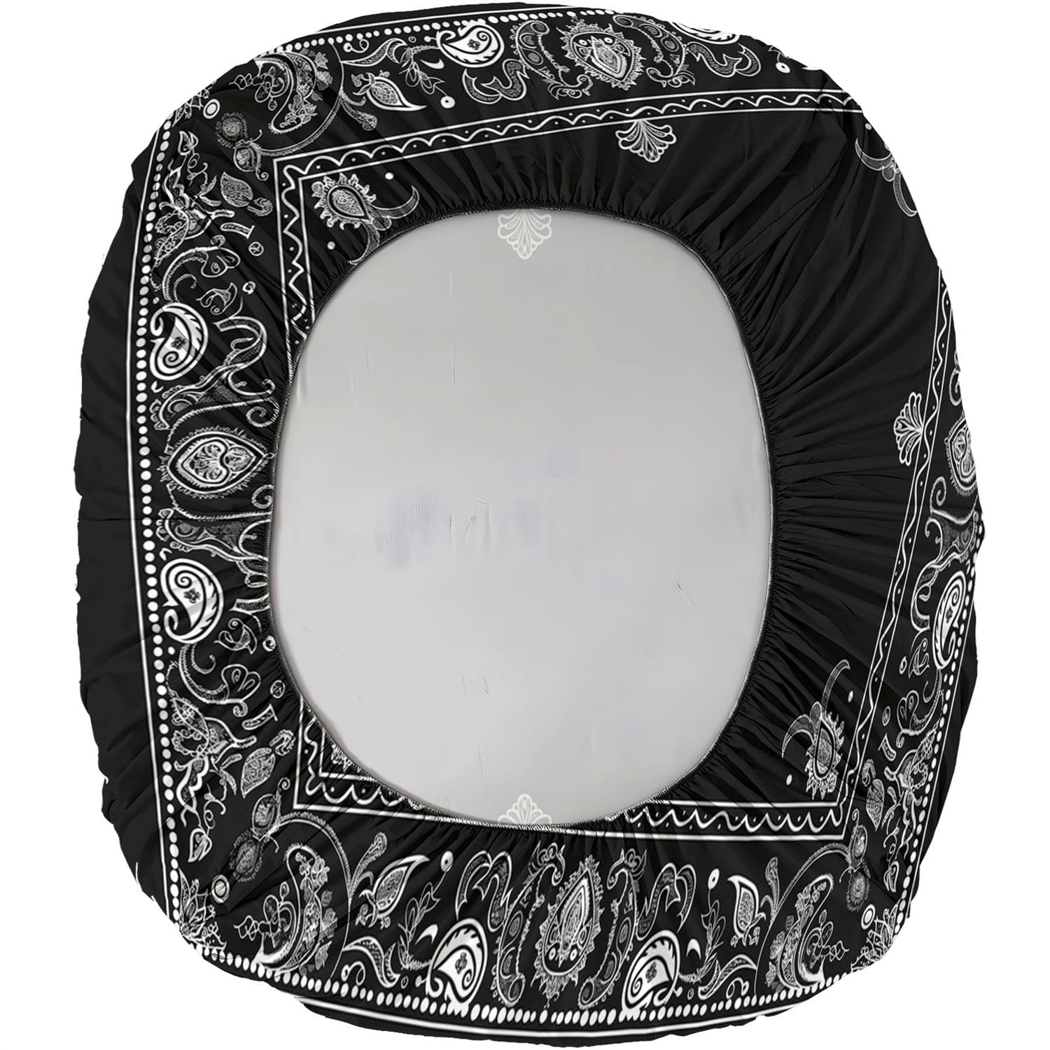Paisley prześcieradło z gumką, miękkie prześcieradło, z nadrukiem, miękki, dekoracyjny materiał, pościel okrągła, elastyczna gumka 160 x 200 cm, wielokolorowe, zestaw z gumką, oddychająca pościel