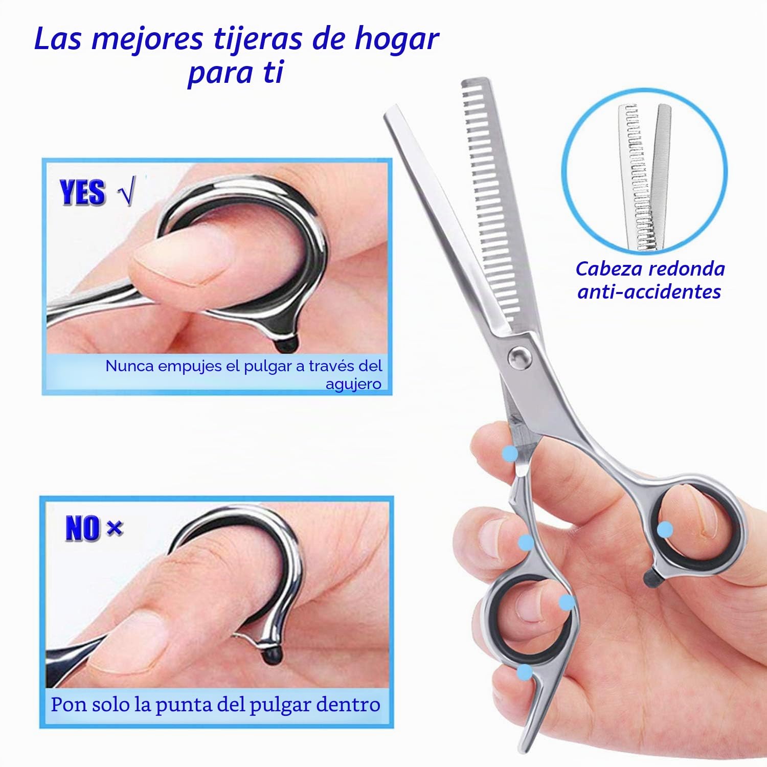 Tijeras Profesionales para Adelgazar el Cabello de Acero Inoxidable para Salón