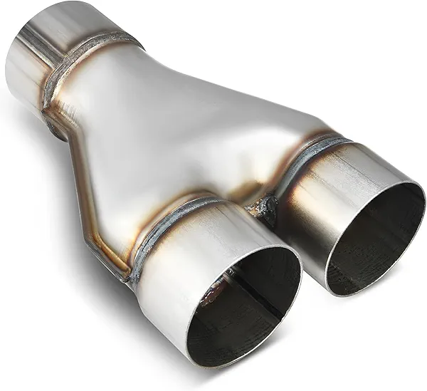 YITAMOTOR Exhaust Y Pipe 3'' Single to 3'' Dual, Stainless Steel Universal 3 Inch ID Y Pipe Exhaust Adapter Connector for Car Truck, 10" Overall Length, Weld-On 3" to 3" Y Pipe