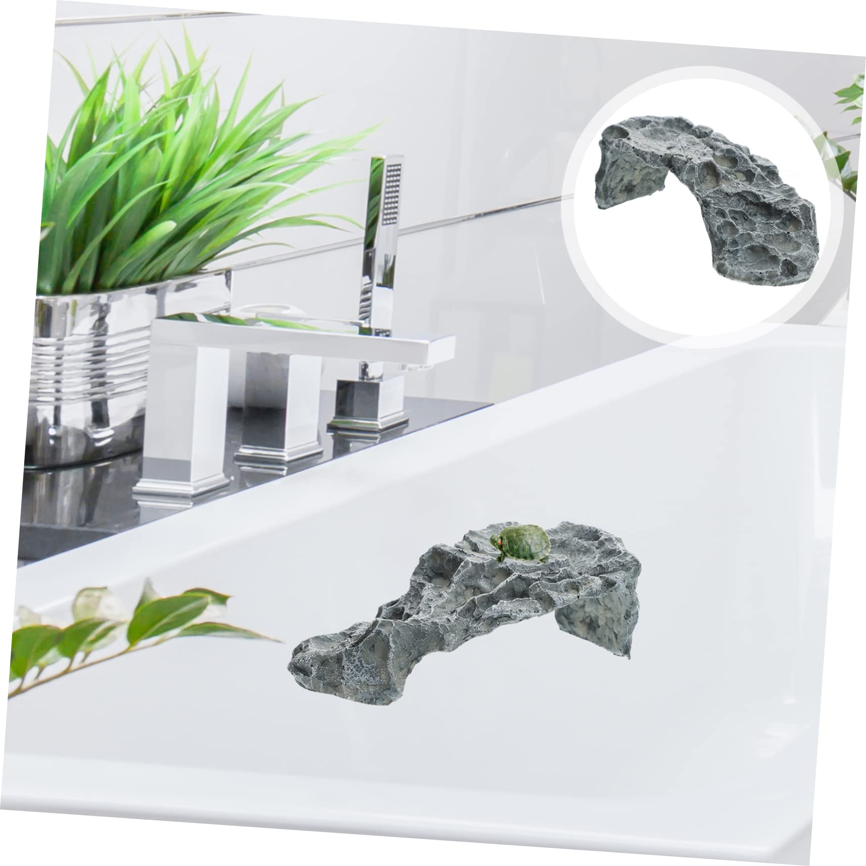 ibasenice Plataforma para Tortugas de Resistente Refugio y de Descanso para Reptiles Acuáticos para Calentamiento y Observación Acuarios y Estanques