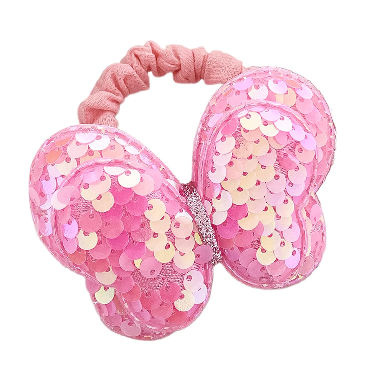 Maxtonser Butterfly Hair Rope Hair Bun Scrunchies Elastic Hair Rope Sequined Hair Scrunchy Blingbling HairBands Female Accessories