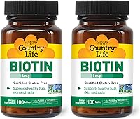 Vista 7 de Country Life Biotin 1mg apoya la salud del cabello, la piel y las uñas, 100 tabletas, certificado sin gluten, vegano, halal, verificado sin OMG