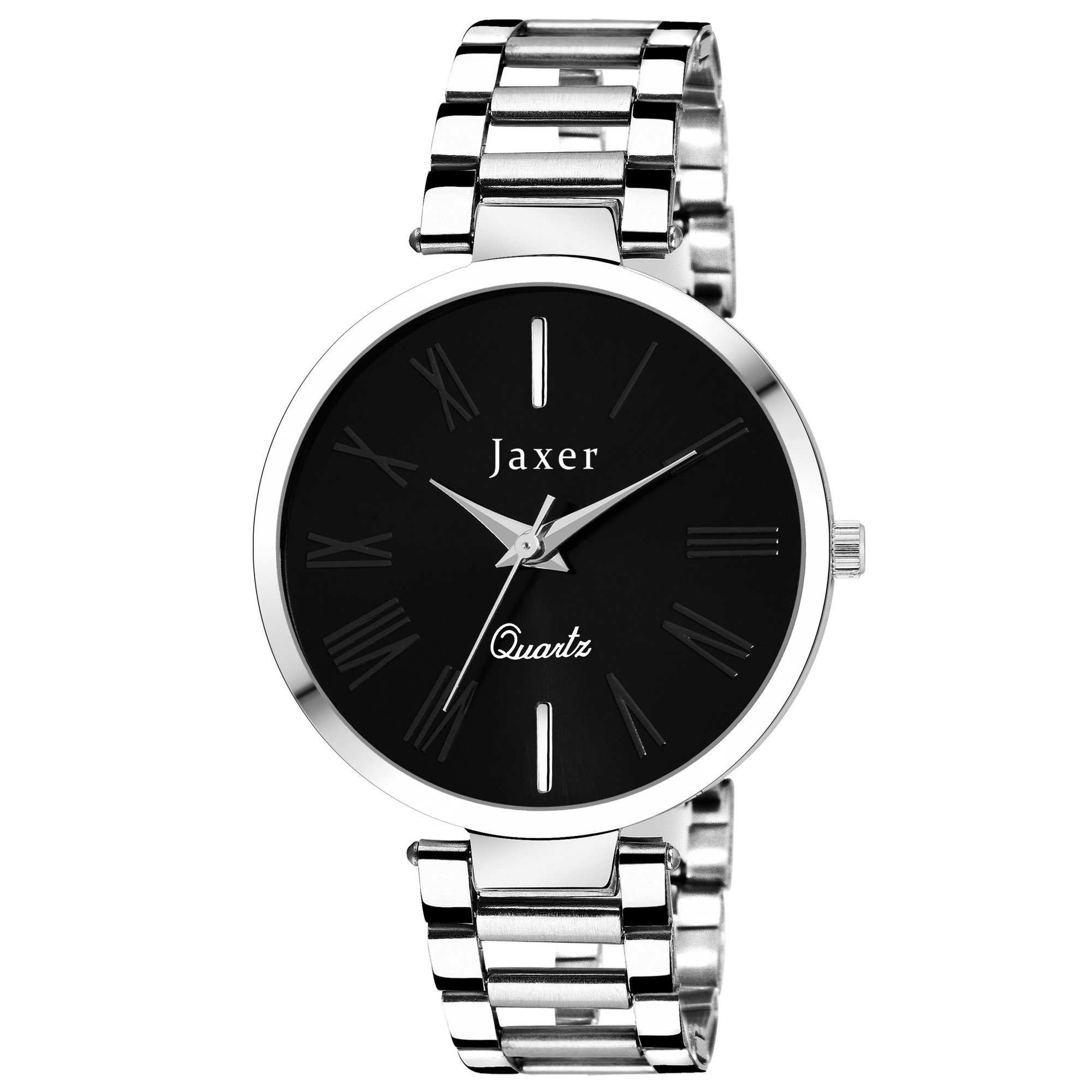 Jaxer Casual Analogue Women Watch (Black Dial Silver Colored Chain) (B07DS93DQY) Amazon Price History, Amazon Price Tracker